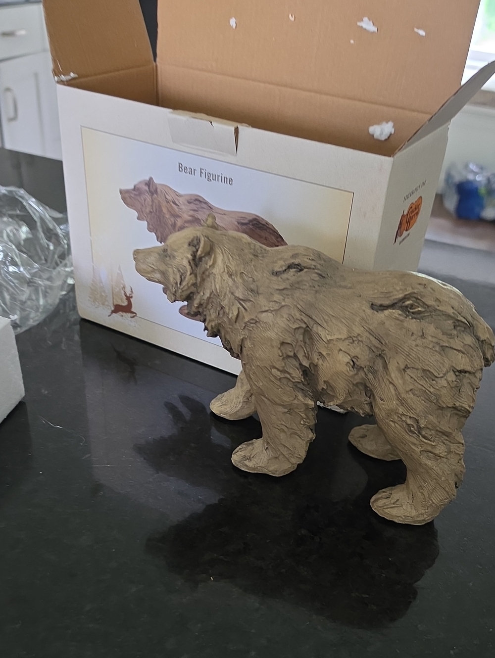 Cracker Barrel Beige Brown Bear Figurine Decorative Sculpture
